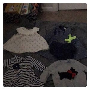Baby dresses and a scotty sweater